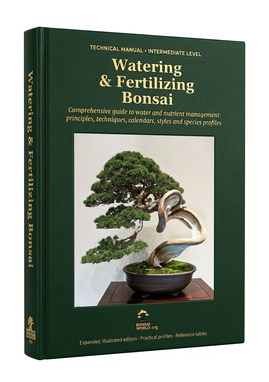 Cover of Watering and Fertilizing Bonsai, Bonsai World technical manual
